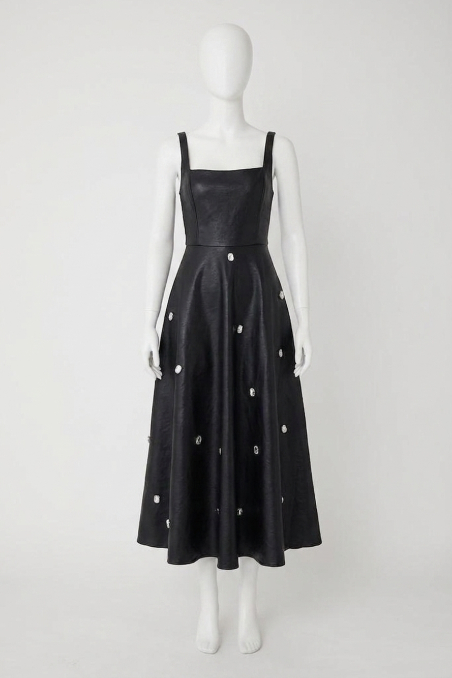 NEW JS71 lexia fitted bodice dress in black